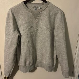 Gray Polo Crewneck Sweatshirt